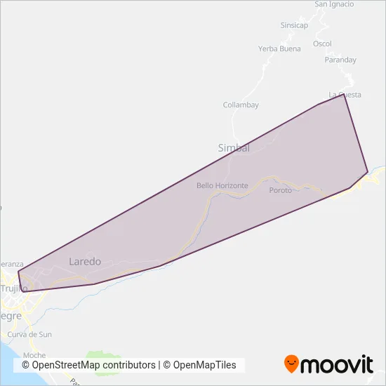 Transporte Turismo y Servicios Expreso Bello Horizonte S.A. coverage area map
