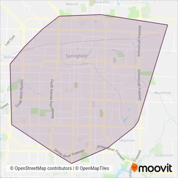 City Utilities of Springfield coverage area map