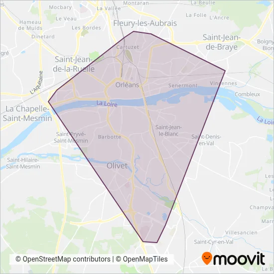 TAO (Tram) coverage area map