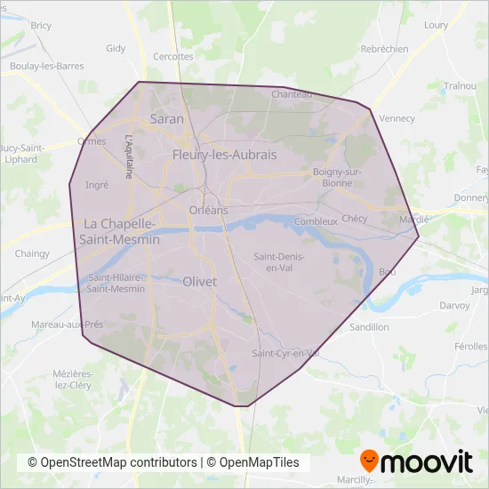 TAO (Bus) coverage area map