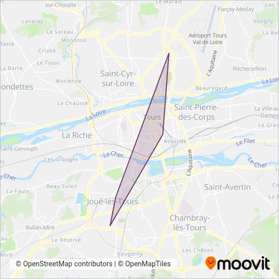 Fil Bleu (Tours) coverage area map