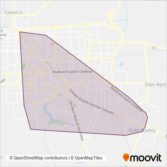 TRANSPORTES URBANOS Y SUB URBANOS CACHANILLA coverage area map