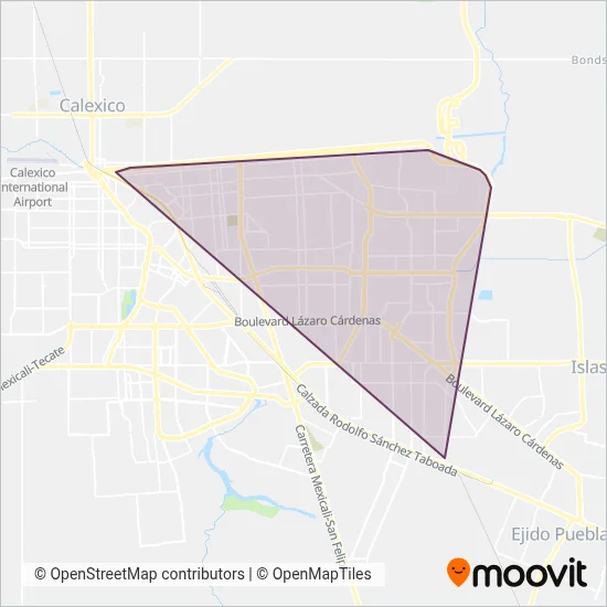 AUTOTRANSPORTES FERNANDO AMILPA, S.A. DE C.V. coverage area map