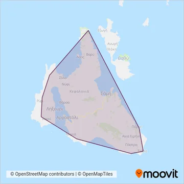 ΚΤΕΛ coverage area map