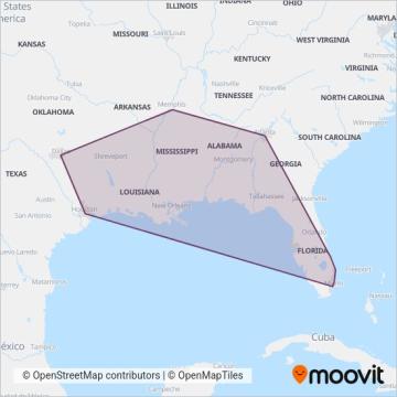 Greyhound-us coverage area map