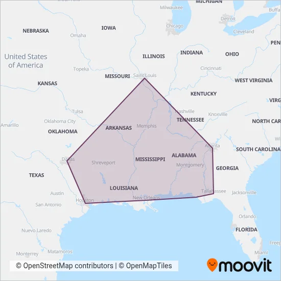 Greyhound-us coverage area map