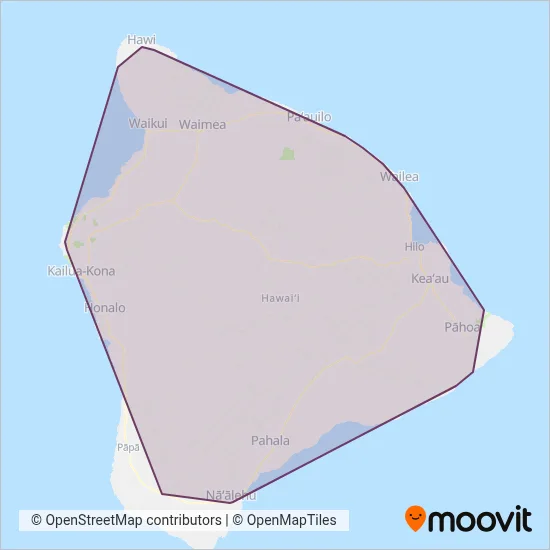 Hele-On Bus coverage area map
