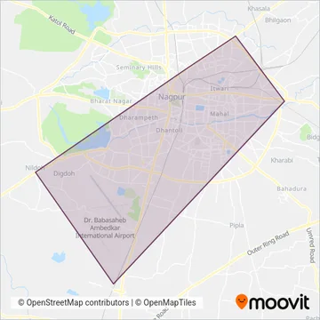 Nagpur Metro coverage area map