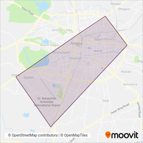 Nagpur Metro coverage area map