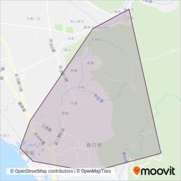屏東縣春日鄉公所線路的覆蓋範圍