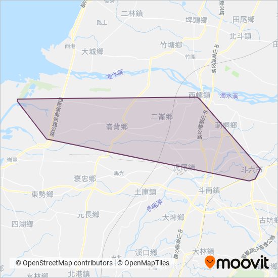 日統客運 Solar Bus Co., Ltd. coverage area map