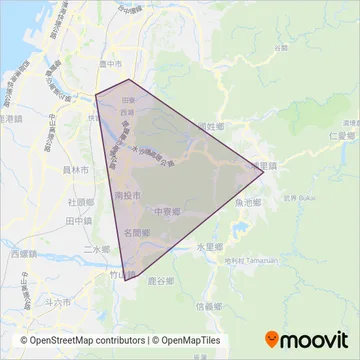 台中客運線路的覆蓋範圍