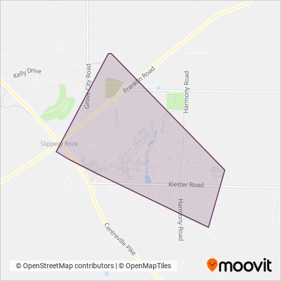 Slippery Rock University coverage area map