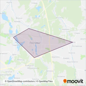 ВОКТУП "Оператор перевозок" coverage area map