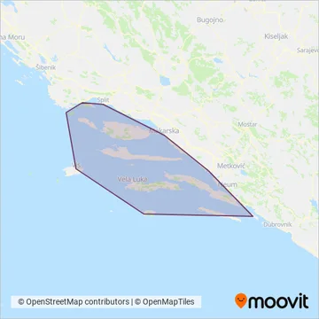 Jadrolinija karta područja pokrivenosti