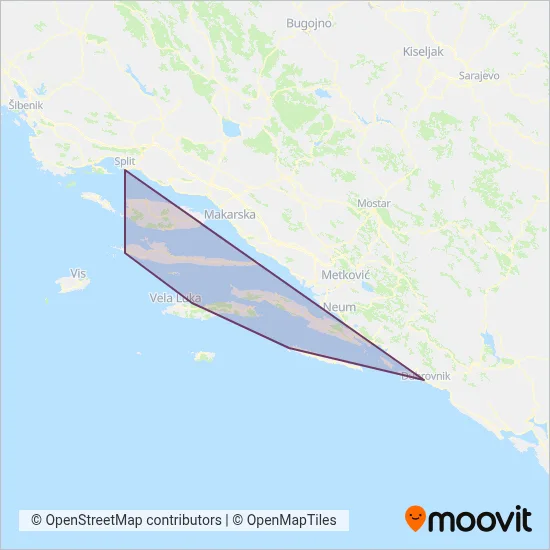 Kapetan Luka coverage area map