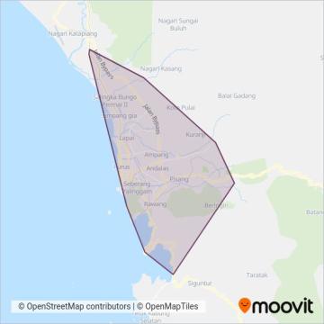 Angkot Padang coverage area map