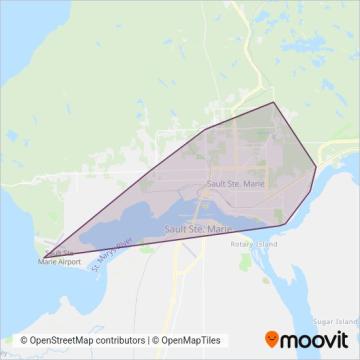 Sault Ste. Marie Transit coverage area map