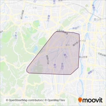 婦中コミュニティバス運営委員会 coverage area map