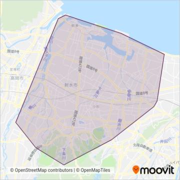 射水市コミュニティバス coverage area map