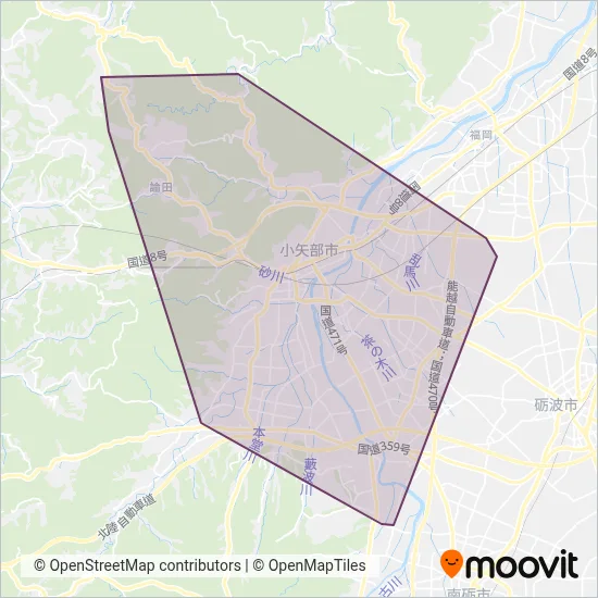 小矢部市サービスエリアマップ
