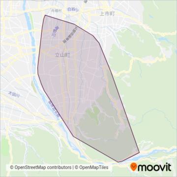立山町営バスサービスエリアマップ