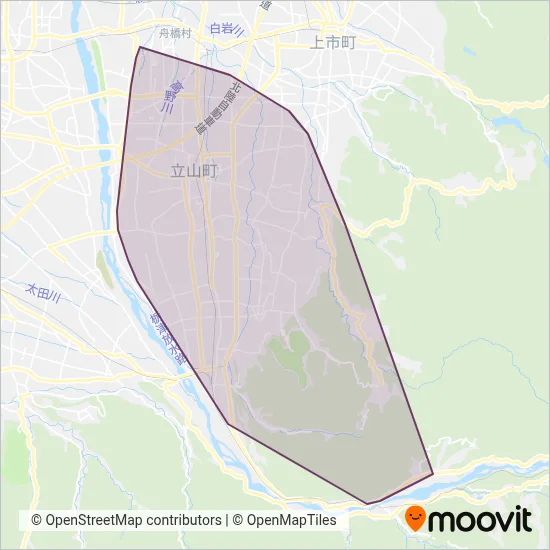 立山町営バスサービスエリアマップ