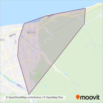 あさひまちバス coverage area map