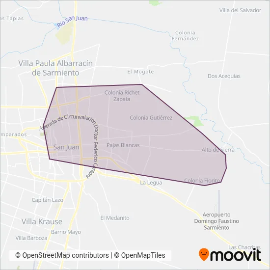 Alto de Sierra coverage area map