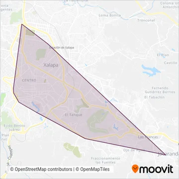 Autotransportes Arco Sur coverage area map