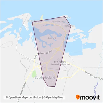 TransHedland coverage area map