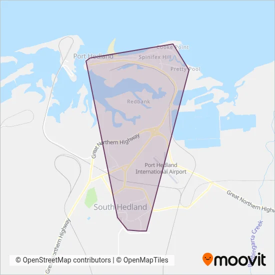 TransHedland coverage area map