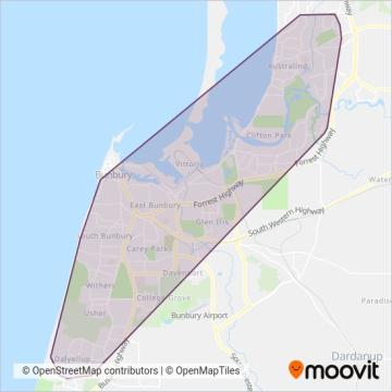 TransBunbury coverage area map