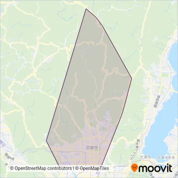 京都バス株式会社 coverage area map