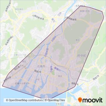 広島バス coverage area map