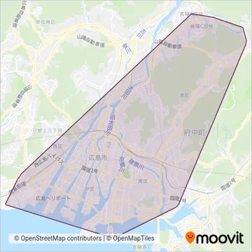 広島バス coverage area map