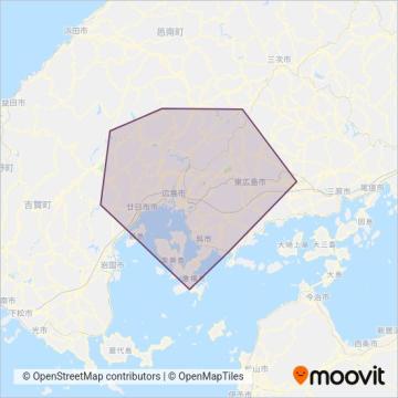 広島電鉄 coverage area map