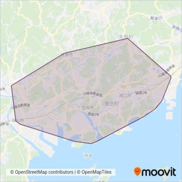 井笠バスカンパニー coverage area map