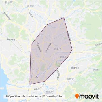 熊本電鉄バス coverage area map