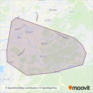 熊本バス coverage area map