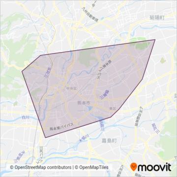 熊本都市バス coverage area map