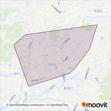 熊本都市バスサービスエリアマップ