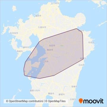 九州産交バス coverage area map