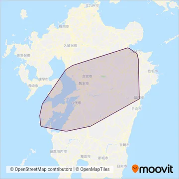 九州産交バス coverage area map