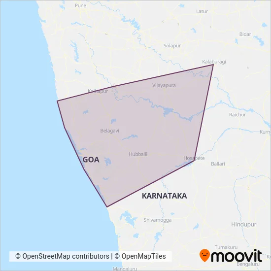 Kadamba Transport Corporation Ltd. coverage area map
