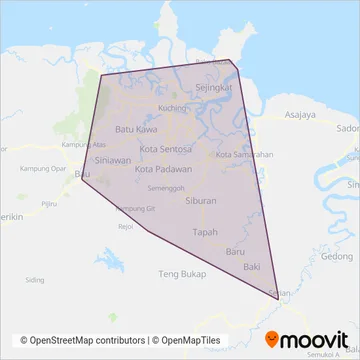 BAS.MY Kuching coverage area map