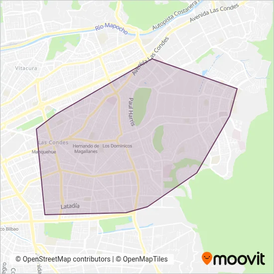 Las Condes coverage area map