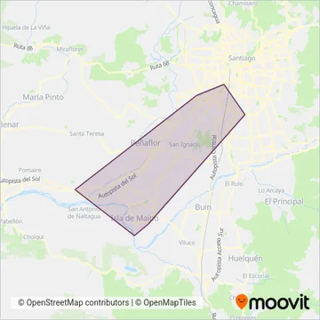 Flota Talagante coverage area map