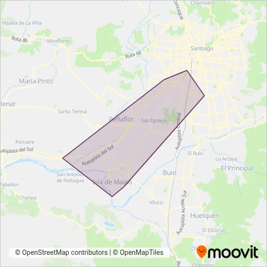Flota Talagante coverage area map
