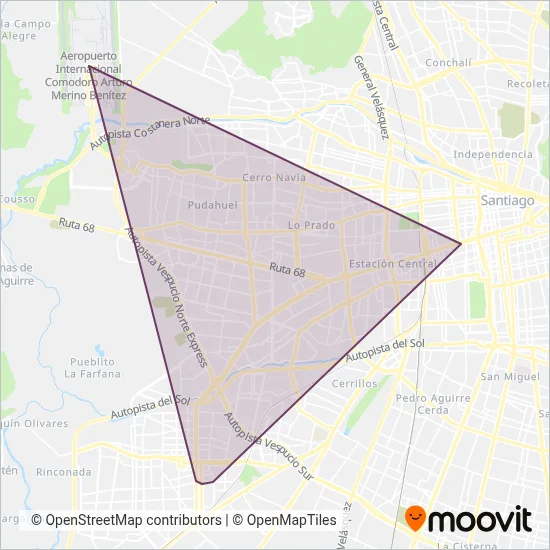 Centropuerto coverage area map